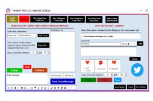 Twitter Bot-Pro by https://mastermindsoftwares.com/